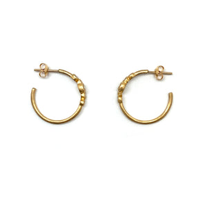 18k Gold & Diamond Hoop Earrings-Earrings-Yasuko Azuma-Pistachios