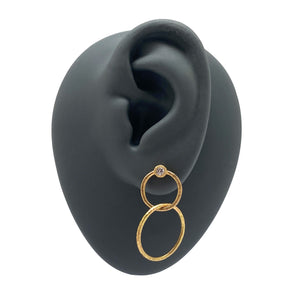 18k Gold Interlocking Circle Earrings-Earrings-Yasuko Azuma-Pistachios