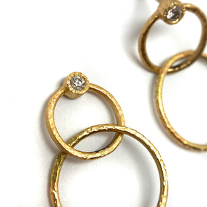 18k Gold Interlocking Circle Earrings-Earrings-Yasuko Azuma-Pistachios