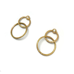 18k Gold Interlocking Circle Earrings-Earrings-Yasuko Azuma-Pistachios