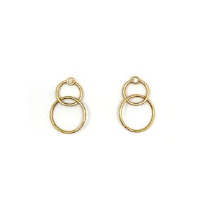 18k Gold Interlocking Circle Earrings-Earrings-Yasuko Azuma-Pistachios