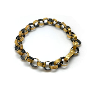 22k Gold Chain Link Bracelet-Bracelets-Heather Guidero-Pistachios