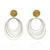 22k Gold and Sterling Silver Ripple Earrings-Earrings-Heather Guidero-Pistachios