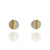 22k Gold and Sterling Silver Stud Earrings-Earrings-Heather Guidero-Pistachios