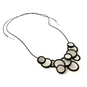 Adjustable Sterling Silver Bubble Necklace-Necklaces-Malgosia Kalinska-Pistachios