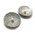 Akoya Pearl and Engraved Silver Dome Earrings-Earrings-So Young Park-Pistachios