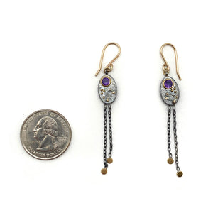 Amethyst Dangling Earrings-Earrings-Joanna Gollberg-Pistachios