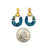 Apatite and Gold Earrings-Earrings-Bernd Wolf-Pistachios