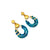 Apatite and Gold Earrings-Earrings-Bernd Wolf-Pistachios