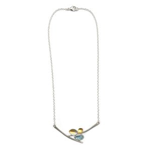 Aquamarine Branches Necklace-Necklaces-Judith Neugebauer-Pistachios