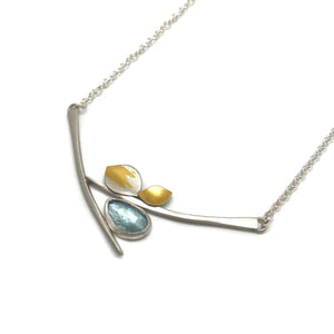 Aquamarine Branches Necklace-Necklaces-Judith Neugebauer-Pistachios