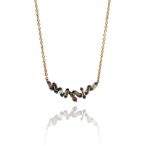 Arched Diamond Necklace-Necklaces-Manuk Durmazguler-Pistachios