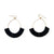 Black Tassel Sequin Earrings-Earrings-Giovanna Torrico-Pistachios