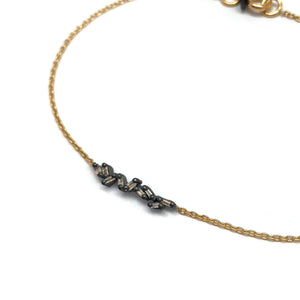 Black and Gold Diamond Bracelet-Bracelets-Manuk Durmazguler-Pistachios