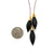 Black and Gold Nylon Bulb Necklace-Necklaces-Dorine Decayeux-Pistachios