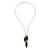 Black and Gold Nylon Bulb Necklace-Necklaces-Dorine Decayeux-Pistachios