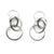 Black and Silver Interlocking Hidden Stone Hoop Drops-Earrings-Arek Wolski-Pistachios