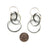 Black and Silver Interlocking Hidden Stone Hoop Drops-Earrings-Arek Wolski-Pistachios