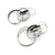 Black and Silver Interlocking Hidden Stone Hoop Drops-Earrings-Arek Wolski-Pistachios