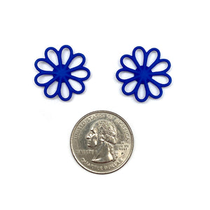 Blue Flower Stud Earrings-Earrings-Eve Balashova-Pistachios