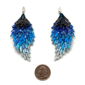 Blue Ombre Aluminum Drop Earrings-Earrings-Eunseok Han-Pistachios