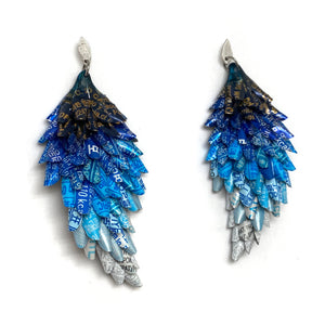 Blue Ombre Aluminum Drop Earrings-Earrings-Eunseok Han-Pistachios