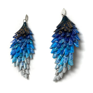 Blue Ombre Aluminum Drop Earrings-Earrings-Eunseok Han-Pistachios