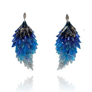 Blue Ombre Aluminum Drop Earrings-Earrings-Eunseok Han-Pistachios