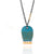 Blue and Gold Enamel Pendant Necklace-Necklaces-Jenne Rayburn-Pistachios