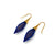 Blue and Gold Nylon Bulb Earrings-Earrings-Dorine Decayeux-Pistachios