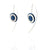 Blue and Silver Double Circle Earrings-Earrings-Mariusz Fatyga-Pistachios