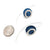 Blue and Silver Double Circle Earrings-Earrings-Mariusz Fatyga-Pistachios