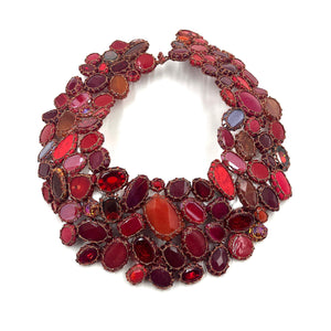 Boks and Baum - Red Plaza Necklace-Necklaces-Wearing Red: Ignite the Fire-Pistachios