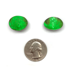 Bright Green Cone Earrings-Earrings-So Young Park-Pistachios