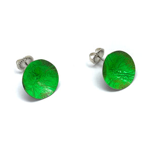 Bright Green Cone Earrings-Earrings-So Young Park-Pistachios