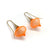 Bright Orange and Gold Nylon Bulb Earrings-Earrings-Dorine Decayeux-Pistachios