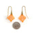 Bright Orange and Gold Nylon Bulb Earrings-Earrings-Dorine Decayeux-Pistachios