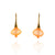 Bright Orange and Gold Nylon Bulb Earrings-Earrings-Dorine Decayeux-Pistachios