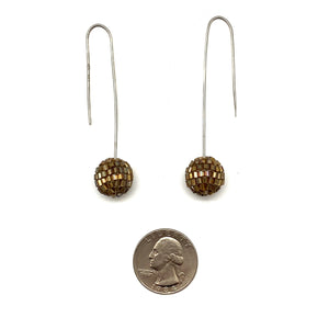 Brown Bead Earrings-Earrings-Monica Nesseler-Pistachios