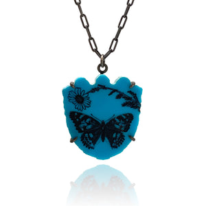 Butterfly Turquoise Pendant-Necklaces-Kelly Jean Conroy-Pistachios