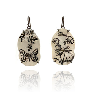 Butterfly and Bloom Earrings-Earrings-Kelly Jean Conroy-Pistachios