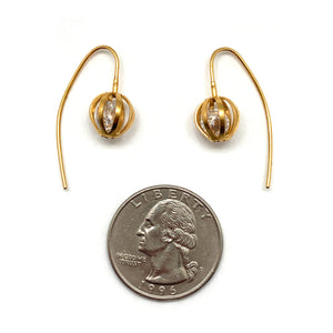 Caged CZ Earrings-Earrings-Arek Wolski-Pistachios