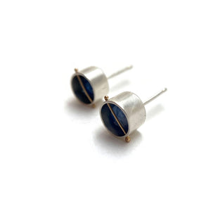 Captured Kyanite Studs-Earrings-Hilary Finck-Pistachios