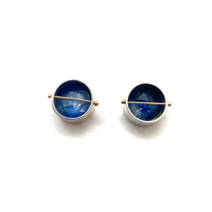 Captured Kyanite Studs-Earrings-Hilary Finck-Pistachios