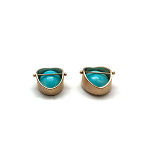 Captured Turquoise Studs-Earrings-Hilary Finck-Pistachios