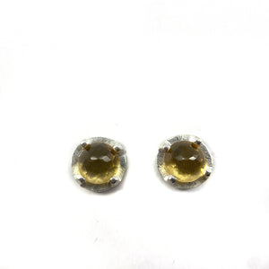 Carved Studs - Citrine-Earrings-Heather Guidero-Pistachios