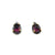 Carved Teardrop Studs - Rhodonite Garnet-Earrings-Heather Guidero-Pistachios