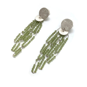 Cascading Peridot Earrings-Earrings-Heather Guidero-Pistachios