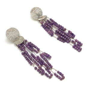 Cascading Phosphosiderite Earrings-Earrings-Heather Guidero-Pistachios