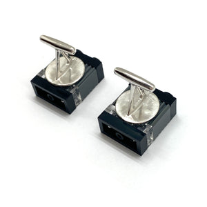 Charcoal Cufflinks-Cufflinks-Emiko Oye-Pistachios